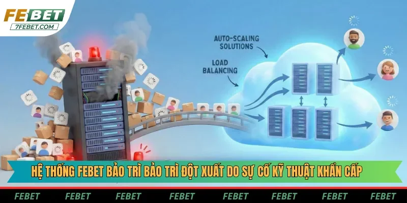 Lịch bảo trì Febet xuất hiện khi có sự cố quá tải truy cập